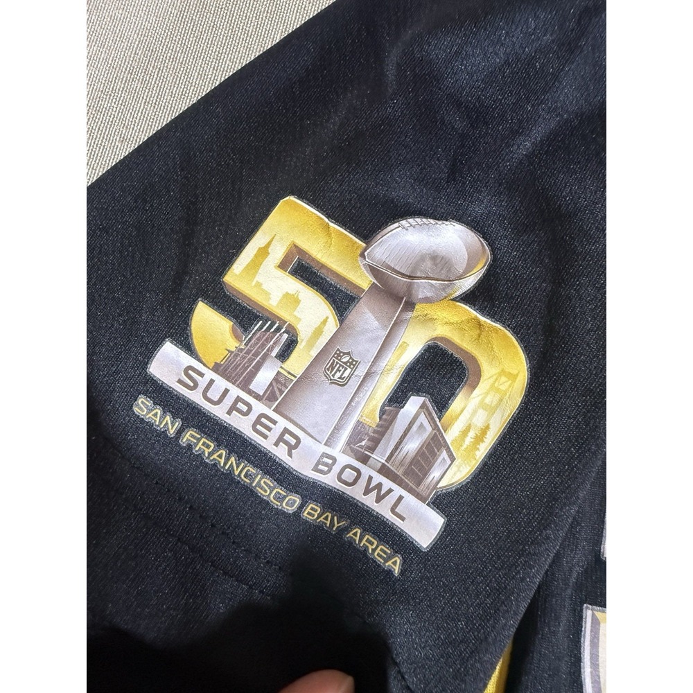 Super Bowl 50 Jersey Youth Small 7/8 Bay Area San Francisco NFL Black Girls - Picture 8 of 16